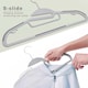 image 3 of Dyzi Plastic Coat Hangers Non Slip White Pack of 80
