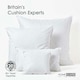 image 6 of Homescapes Luxury Super Microfibre Cushion Pad Insert Inner 40 x 40 cm (16 x 16") White