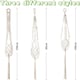 image 1 of 3 Pack Hanging Basket Indoor Outdoor Hanging Plant Pots with 3 Hooks Cream
