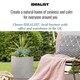 image 9 of Square Box Grey Light Concrete Garden Planter H40 L40 W40 cm, 65 ltrs Cap.