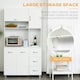 image 3 of HOMCOM Freestanding Kitchen Cupboard Storage Unit  Drawers Handles Shelf