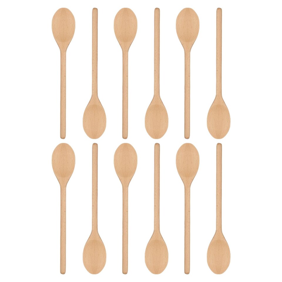 image 1 of Argon Tableware Wooden Cooking Spoons - 30cm - Pack of 12