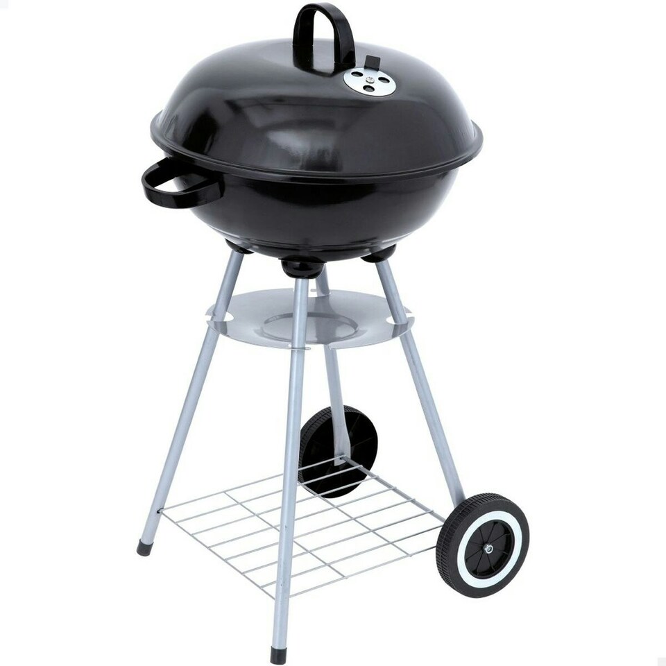 image 1 of Coal Barbecue with Wheels Aktive Enamelled Metal 46 x 89 x 46 cm Black