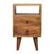 image 2 of Artisan Furniture Solid Wood Mini Oak-ish Classic Open Bedside