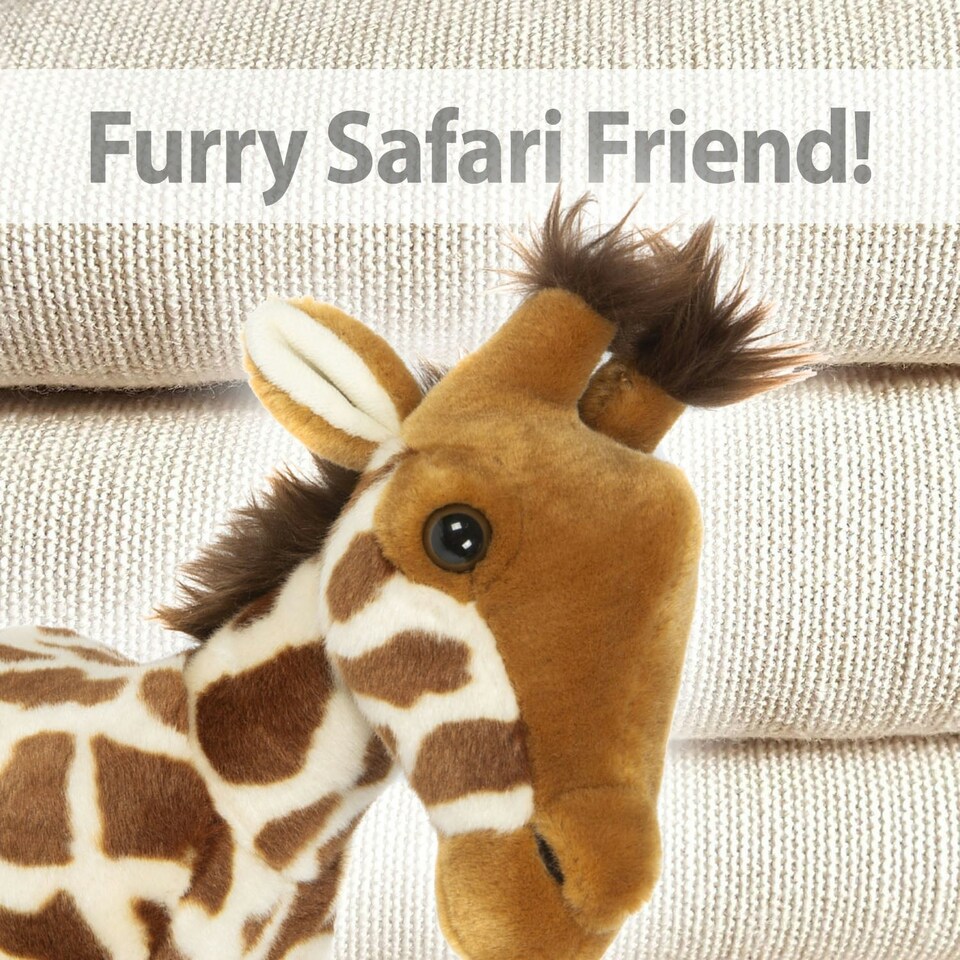 image 1 of Wildlife Giraffe 30cm Plush Lifelike Toy - Natural World Collection