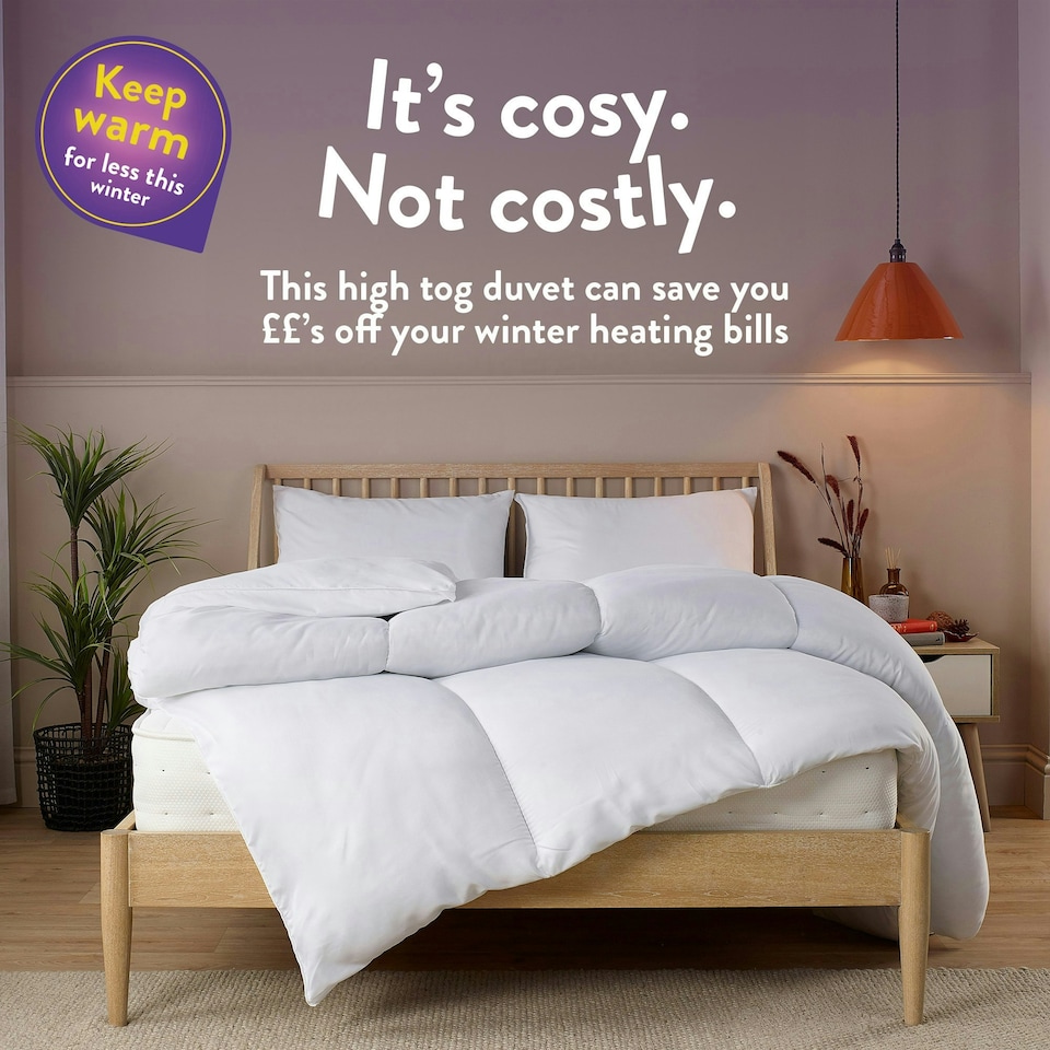 image 1 of Slumberdown Chilly Nights Duvet, 15 Tog, Super King | White