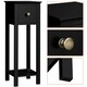 image 4 of Yaheetech Set of 2 Slim Bedside Tables Minimalist Design Black