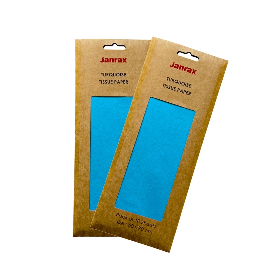 image 1 of Pack of 10 Turquoise Acid Free 50 x 70cm Tissue Paper Sheets