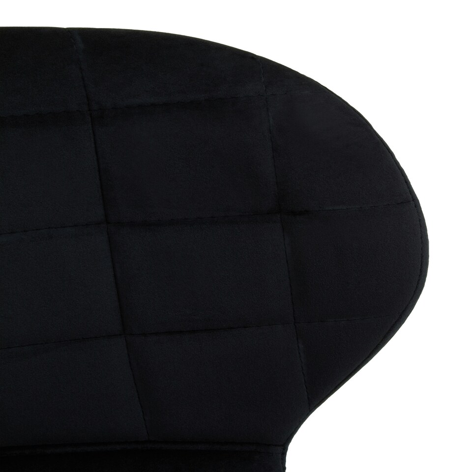 image 1 of Interiors by Premier Black Velvet Dining Chair, Luxury Dining Chair, Modern Black Velvet Dining Chair with Gold Finished Legs