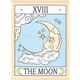 image 3 of Something Different The Moon Vintage Tarot Wall Hanger - White/Blue/Yellow - One Size