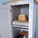 image 6 of Wardrobe 1 Door Hanging Rail Wood Bedroom Furniture Storage Unit | Grey