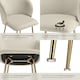 image 5 of Bar Stool Luana - with backrest, velvet look and padded | Cream | cream/gold | 60 x 51 x 106 cm | 2