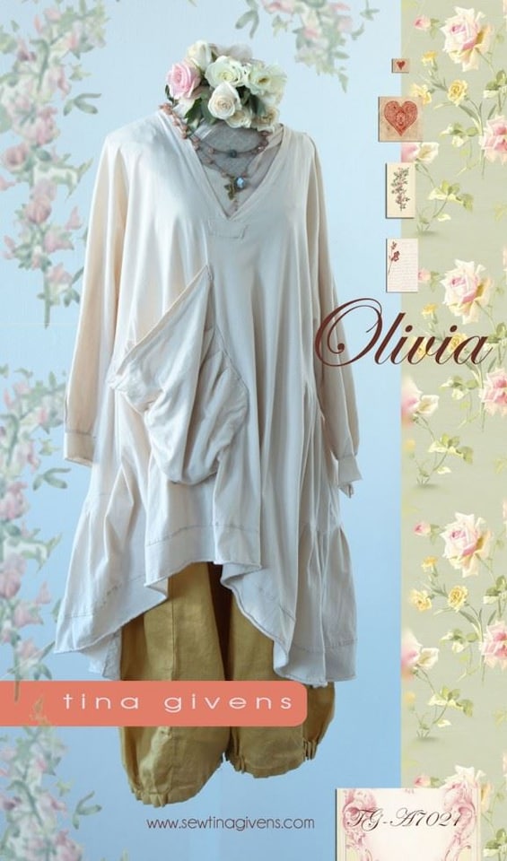 image 1 of Sew Tina Givens Olivia Tunic Paper Sewing Pattern – Women’s Tunic, UK Sizes XS–3XL, Intermediate