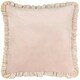 image 1 of Wylder Solene Ruffle Velvet Pink Cushion Cover 45 x 45cm
