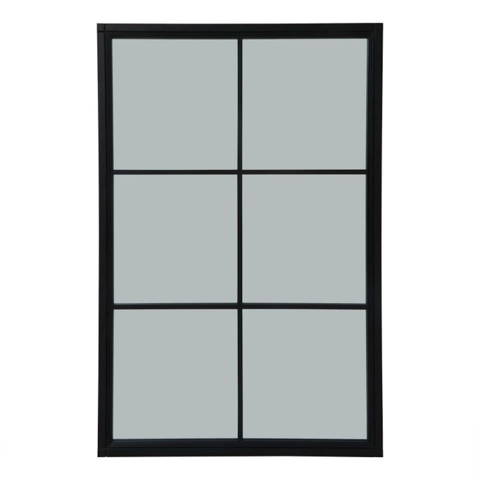 image 1 of XL Window Mirror - Wood - L4 x W112 x H170 cm - Black - Brown | Black