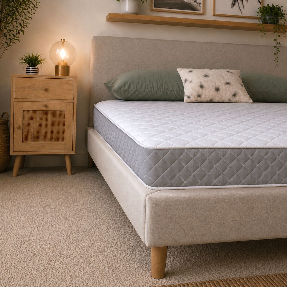 image 1 of Diamond Essentials 18cm Foam-Free Spring Mattress Cool Touch Cover