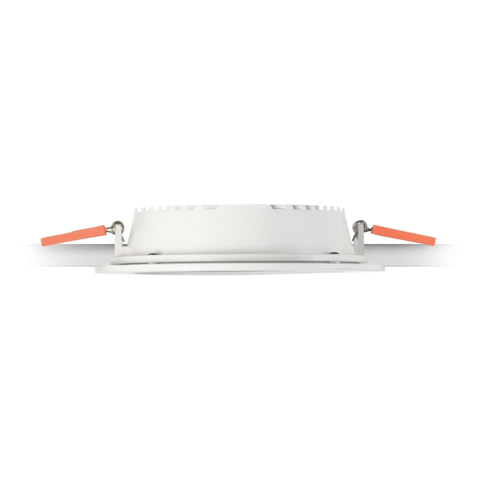 image 1 of Groove LED 1 Light Small Round Warm Recessed Spotlight Panel White