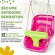 image 2 of The Magic Toy Shop Pink Toddler Swing Chair Adjustable Kids Outdoor Playground Swing Seat