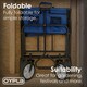 image 5 of Blue Heavy Duty Foldable Garden Festival Trolley Cart Wagon Truck