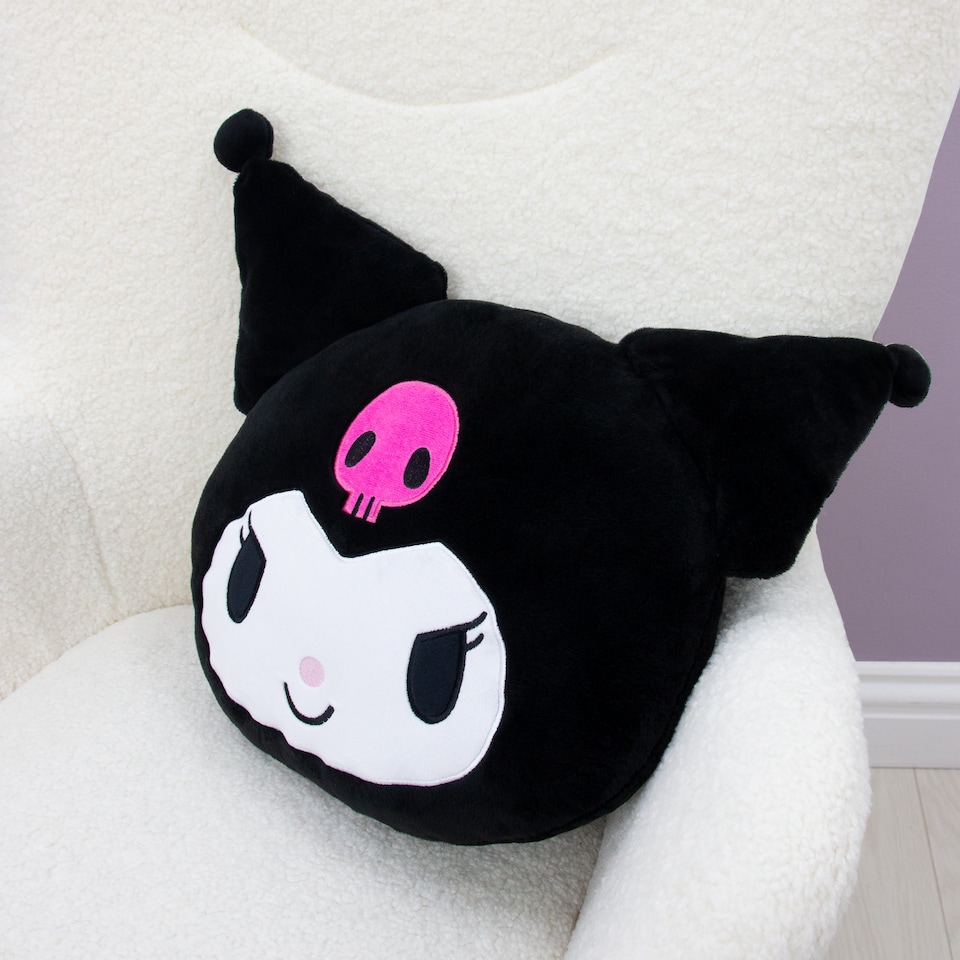 image 1 of Hello Kitty Kuromi Shaped Cushion