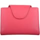 image 1 of Slim Line Genuine Soft Leather RFID Protected Credit Card Holder Purse Pink | Watermelon