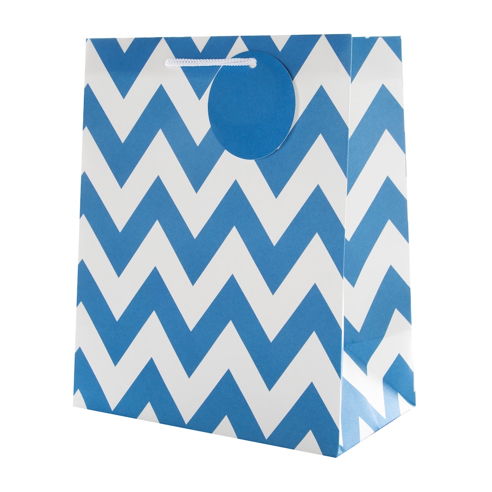 image 1 of Hallmark Pack Of 4 Medium Gift Bags - Colourful Zig-Zag Design