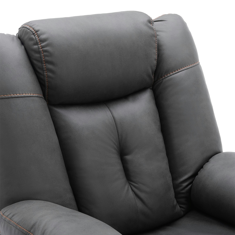 image 1 of Afton Electric Technology Fabric Auto Recliner USB Lounge Sofa Chair (Charcoal)
