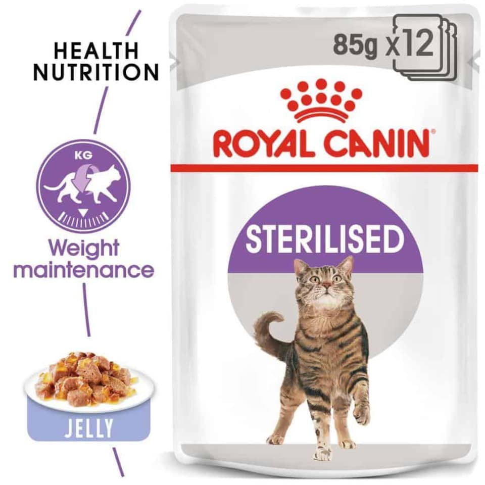image 1 of Royal Canin Sterilised Adult Wet Cat Food in Jelly - 12 x 85 g | Multi | 12 x 85g | 1