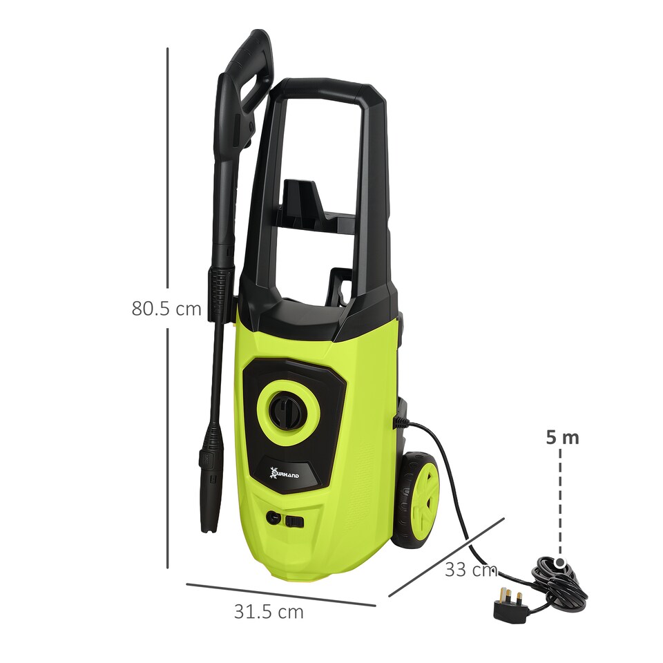 image 1 of DURHAND High-Performance Power Washer 1800W, 150 Bar, 510 L h Green