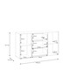 image 10 of Orkney 3 Drawer Sidebaord with 2 Doors in Mauvella Oak