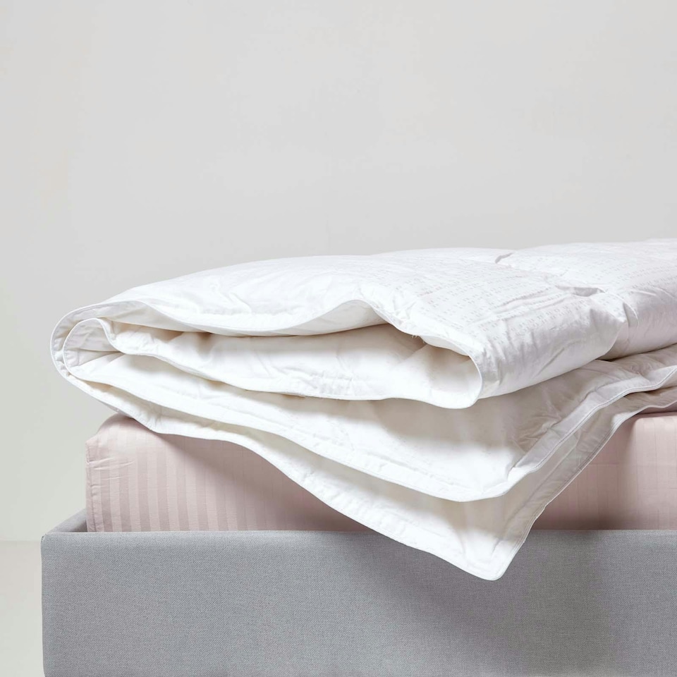 image 1 of Homescapes 4.5 Tog Duvet Luxury White Goose Down for Summer Lightweight, Double | White | Double