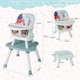 image 2 of COSTWAY 6-in-1 Baby High Chair Convertible Feeding Chair-colorful