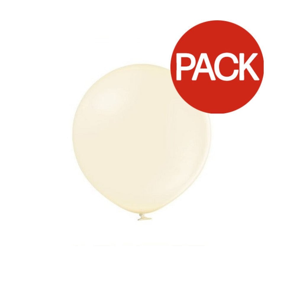 Belbal Latex Balloons (Pack of 100) - Pastel Vanilla - One Size