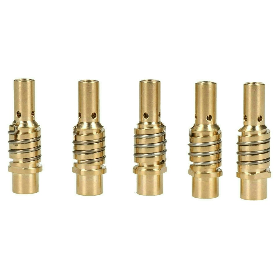 image 1 of Mig Welding Torch Tip Adapter Left Hand Thread & Spring Shroud Support MB15