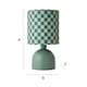 image 7 of ValueLights Miley Green Checkerboard Shade Green Table Lamp and Bulb