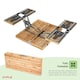 image 3 of Oypla Portable Wooden Folding Outdoor Picnic Table and Bench Set 4 Seats Brown