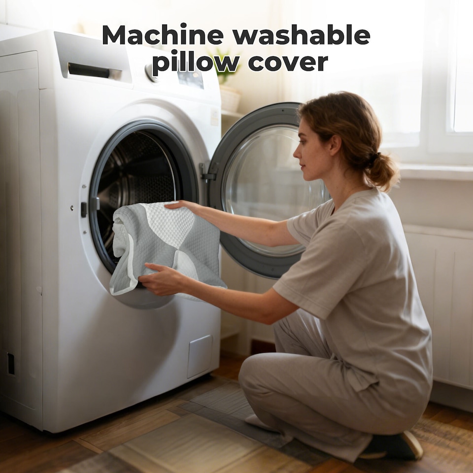 image 1 of Lavio Orthopedic Neck Pillow Memory Foam Cervical Support Pillow for Pain Relief