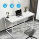image 5 of Desk Computer PC Laptop Home Office Work desk 100cm, Study White Rustic Style White