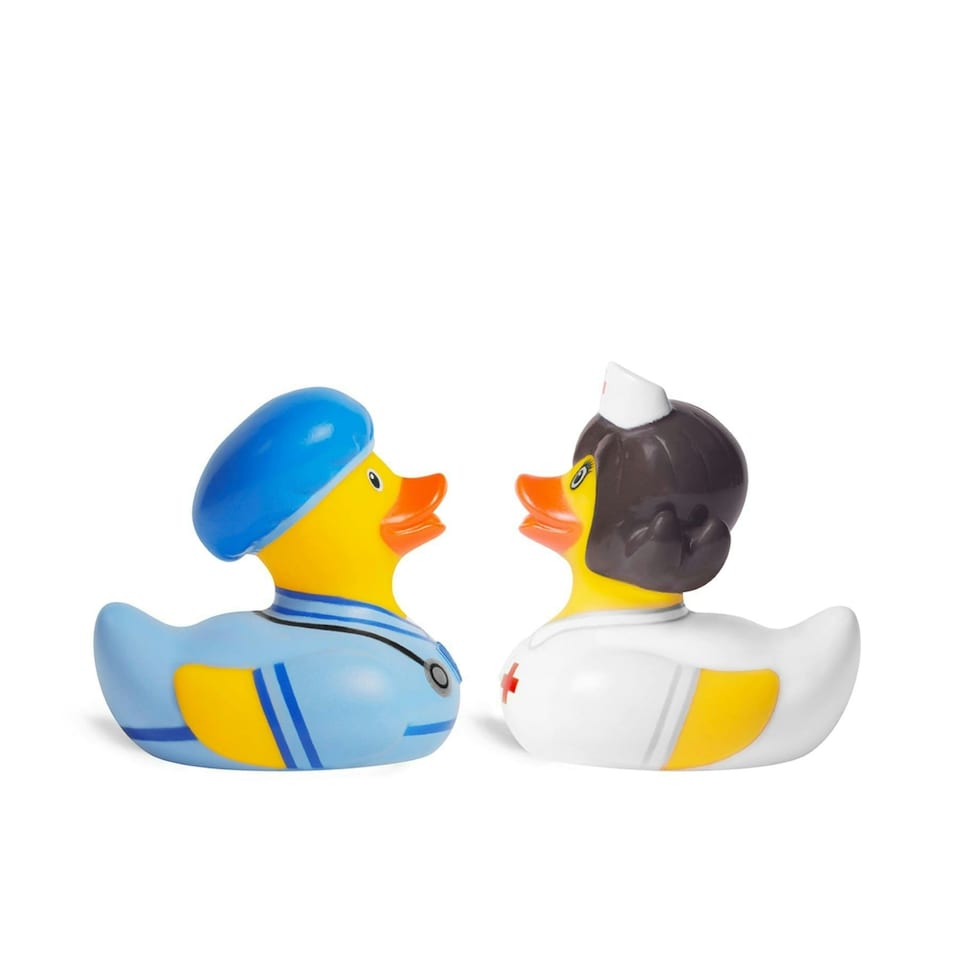 image 1 of Bud Ducks Mini Deluxe Doctor & Nurse Rubber Duck Set