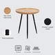 image 9 of Chervey Round Solid Mango Wood Side Table with Tri-Pin Legs Large