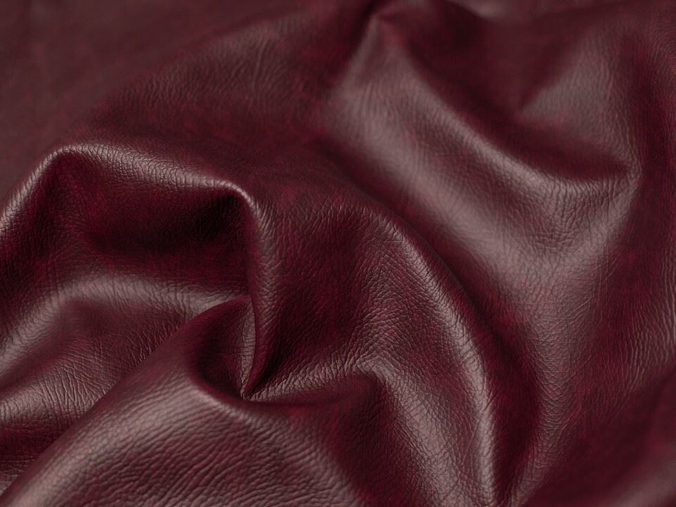 Minerva Core Range Wine Heavy Fire Retardant Faux Leather Fabric for Bag Making, Dressmaking, Upholstery, 135cm / 53" Wide - per metre