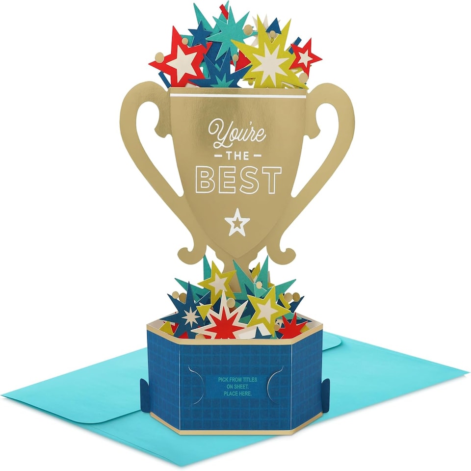 image 1 of Paper Wonder Pick a Title Customizable Pop Up Card for Mother's Day, Coach, Teacher, Grad, Nurse