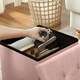 image 6 of HOMCOM Foldable Sherpa Fleece Storage Ottoman, 38 x 38 x 38 cm Pink