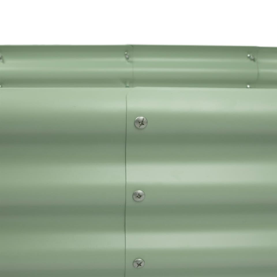 image 1 of Harbour Housewares Rounded Galvanised Steel Raised Garden Bed - 120cm x 60cm - Green