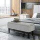 image 2 of HOMCOM 15" Ottoman Storage Box with Wooden Legs and 47L Storage Capacity, Grey