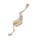 image 2 of Benji & Flo Crazy Faces Go Bananas Suede Dog Toy - White/Yellow - One Size