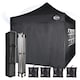 image 4 of Maximus 3 x 3m Heavy Duty Pop up Gazebo With Removable Sides | Black | Black