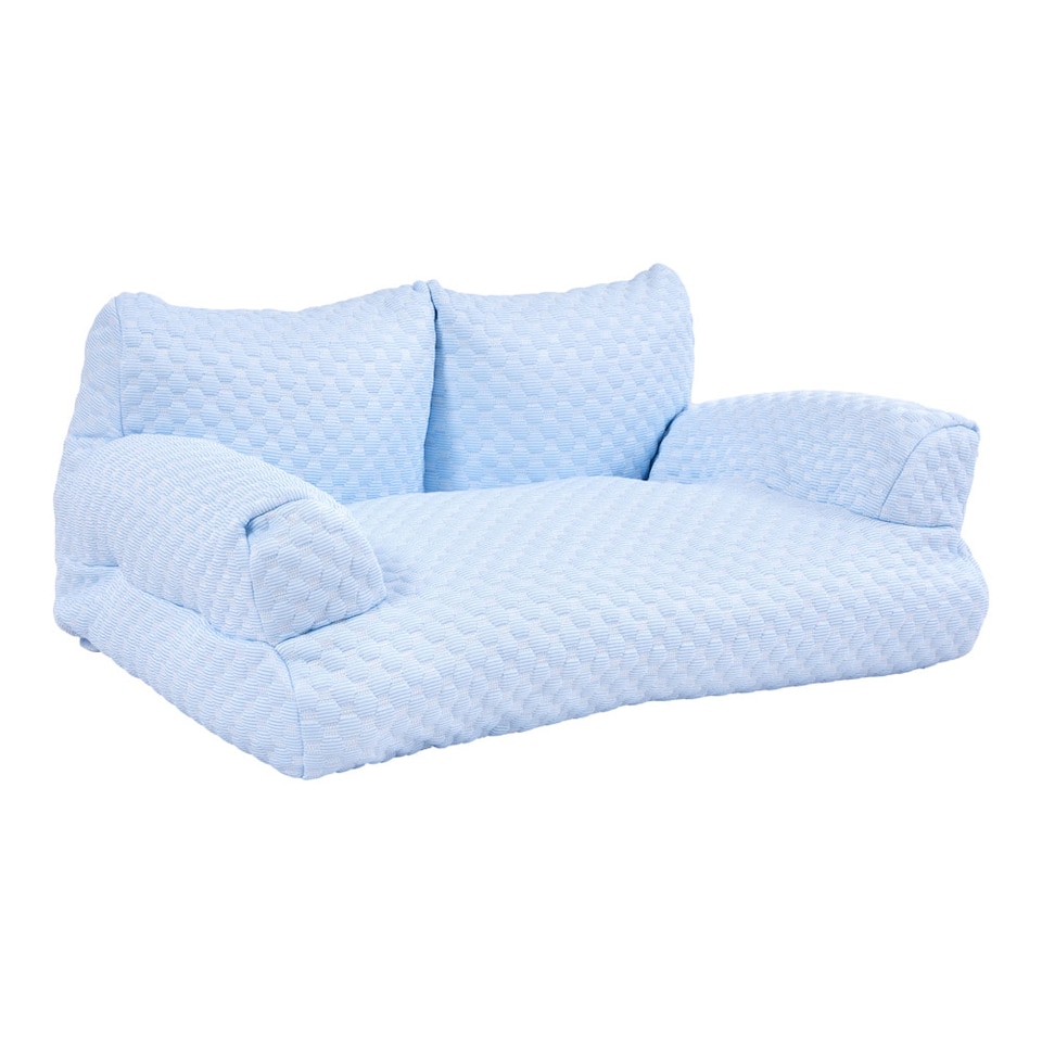 image 1 of Living and Home Ice Silk Cooling Pet Sofa Bed for All Seasons Use | Blue | One Size