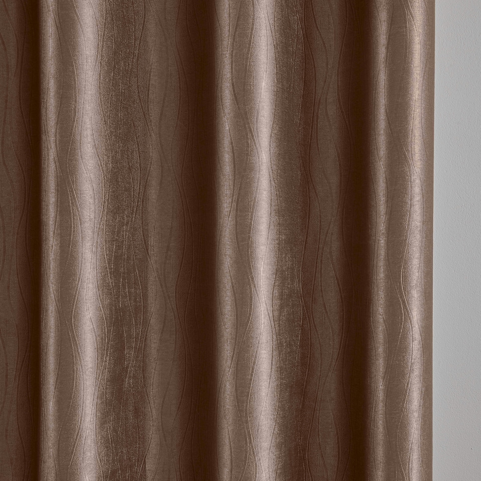 image 1 of Goodwood Bronze Curtains 66 x 72 inch (168 x 183 cm) Room Darkening Eyelet Thermal Noise Reducing Curtains for Bedroom and Living Room