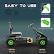 image 2 of HOMCOM Children Pedal Go Kart w/ Adjustable Seat, Rubber Wheels, Brake - Green